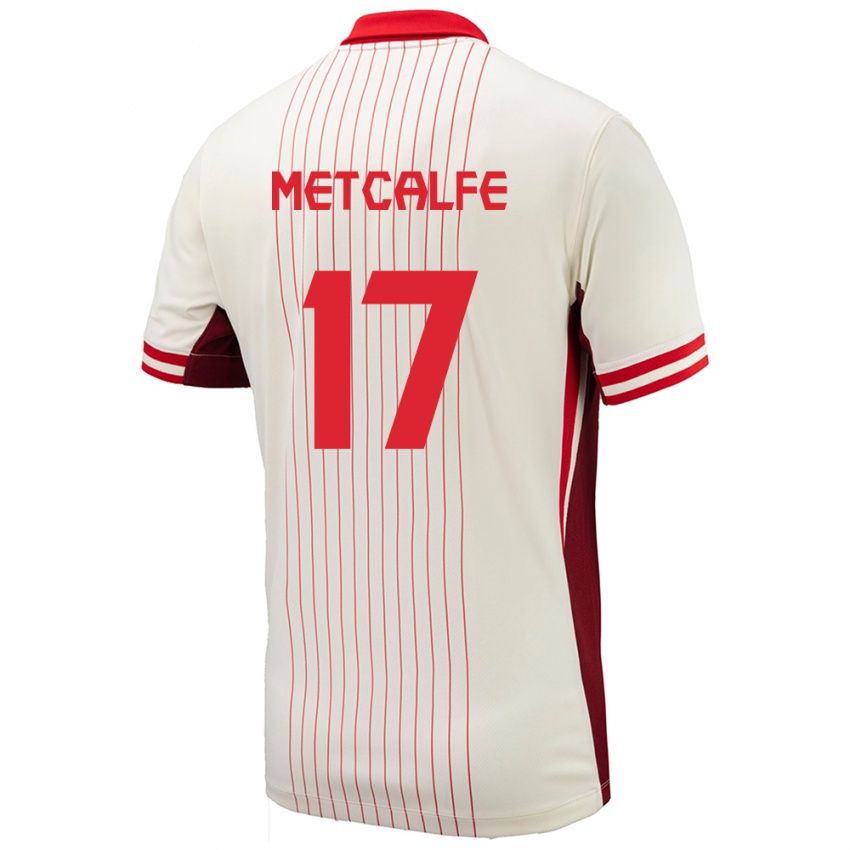 Kinderen Canada Patrick Metcalfe #17 Wit Uitshirt Uittenue 24-26 T-Shirt