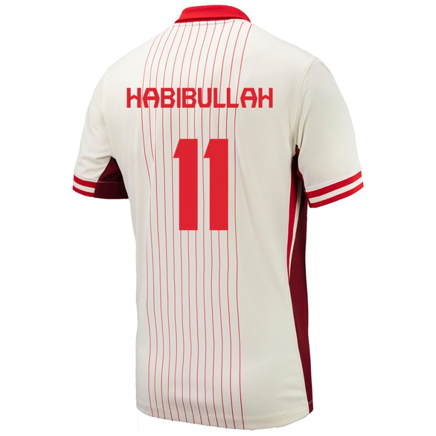 Kinderen Canada Kamron Habibullah #11 Wit Uitshirt Uittenue 24-26 T-Shirt