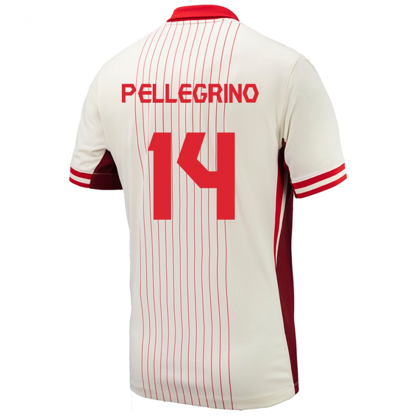 Kinderen Canada Gabriel Pellegrino #14 Wit Uitshirt Uittenue 24-26 T-Shirt