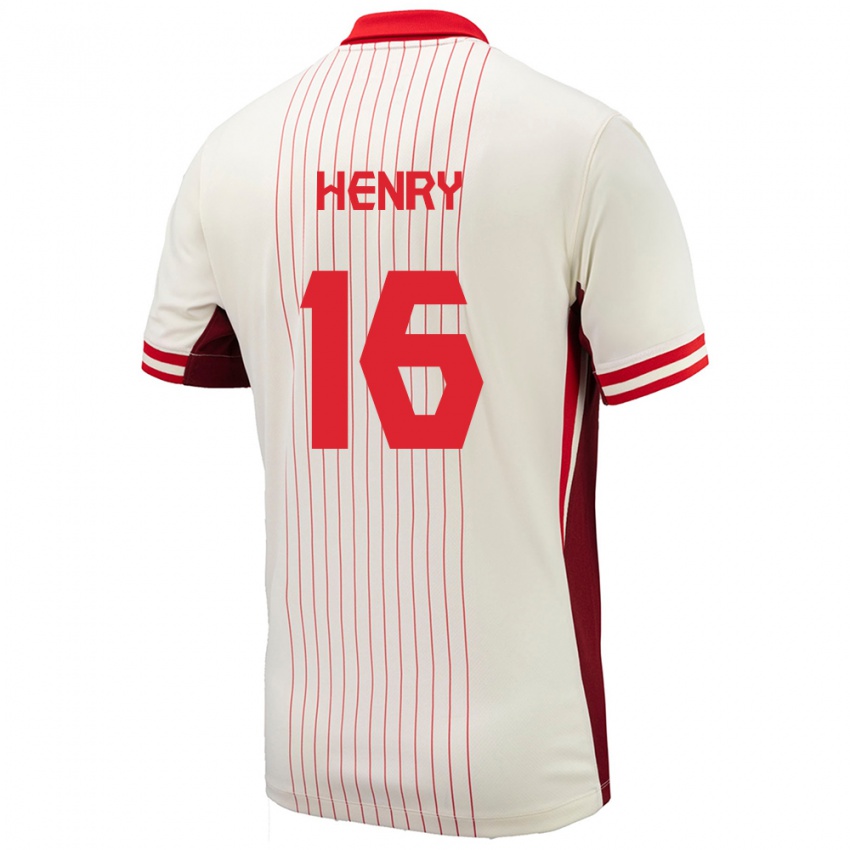 Kinderen Canada Mael Henry #16 Wit Uitshirt Uittenue 24-26 T-Shirt