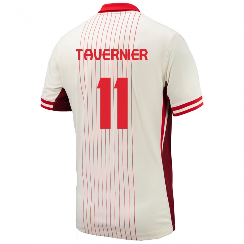 Kinderen Canada Kevaughn Tavernier #11 Wit Uitshirt Uittenue 24-26 T-Shirt