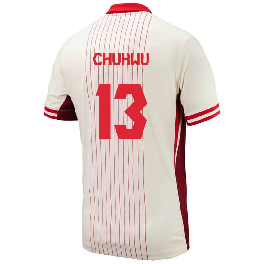 Kinderen Canada Richard Chukwu #13 Wit Uitshirt Uittenue 24-26 T-Shirt