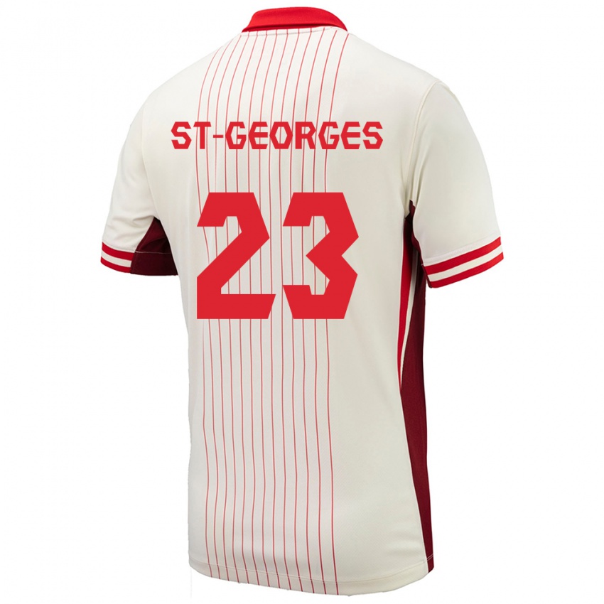 Kinderen Canada Bianca St Georges #23 Wit Uitshirt Uittenue 24-26 T-Shirt