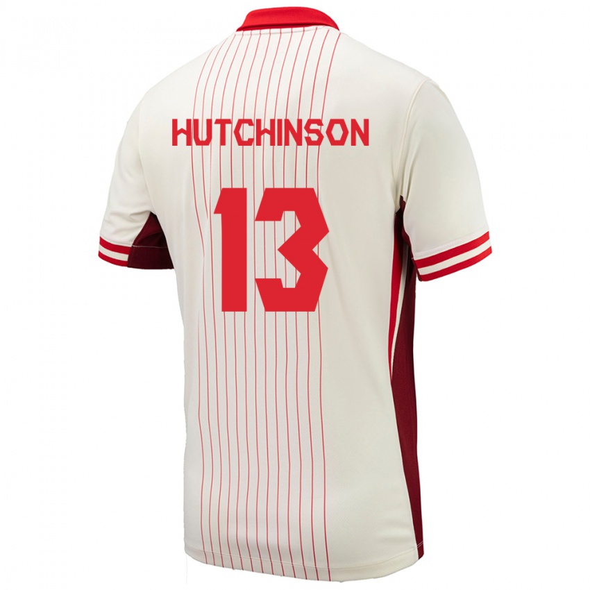 Kinderen Canada Atiba Hutchinson #13 Wit Uitshirt Uittenue 24-26 T-Shirt