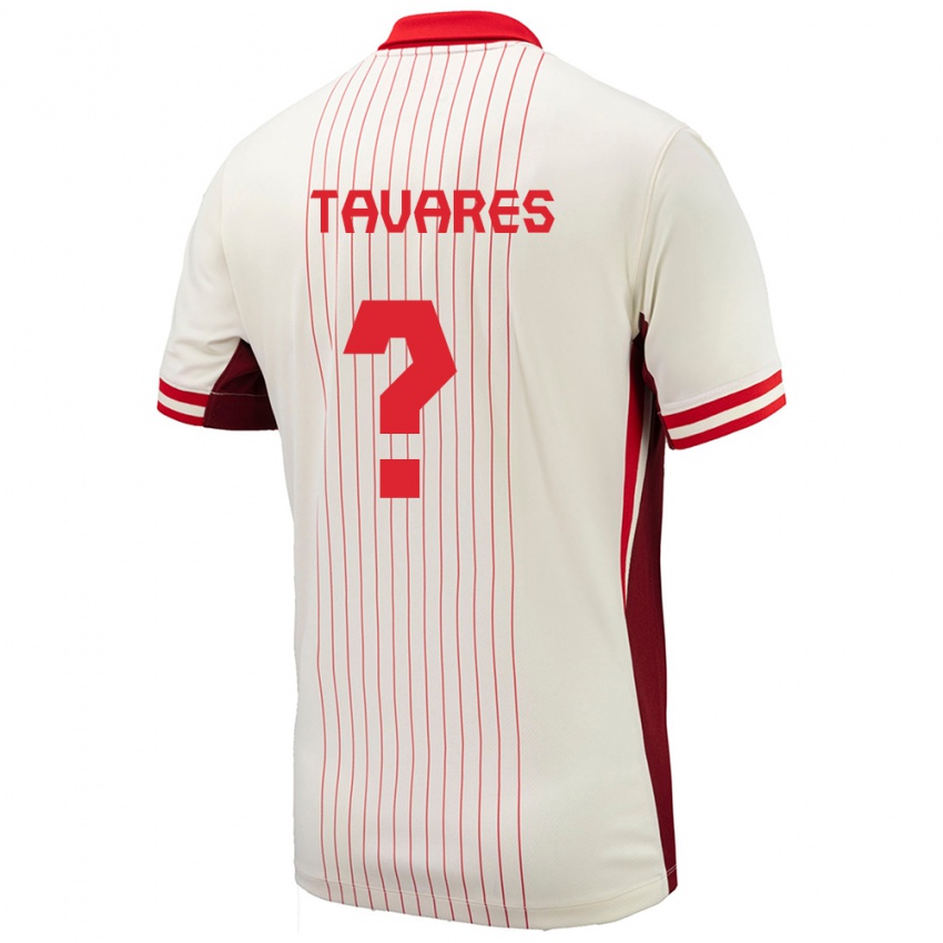 Kinderen Canada Hugo Tavares #0 Wit Uitshirt Uittenue 24-26 T-Shirt