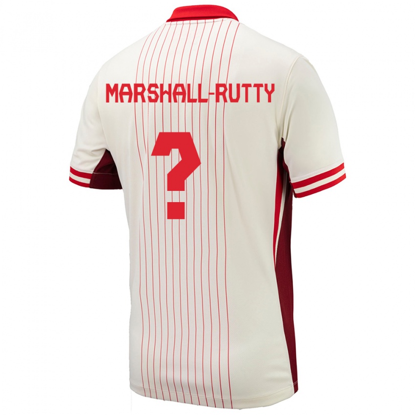 Kinderen Canada Jahkeele Marshall Rutty #0 Wit Uitshirt Uittenue 24-26 T-Shirt