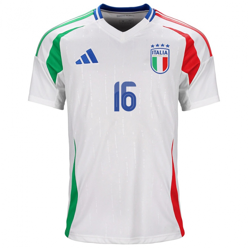 Kinderen Italië Bryan Cristante #16 Wit Uitshirt Uittenue 24-26 T-Shirt