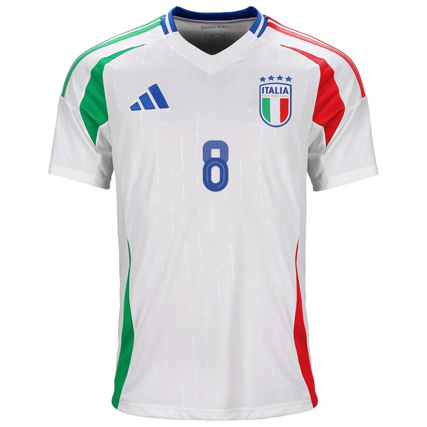 Kinderen Italië Melania Gabbiadini #8 Wit Uitshirt Uittenue 24-26 T-Shirt