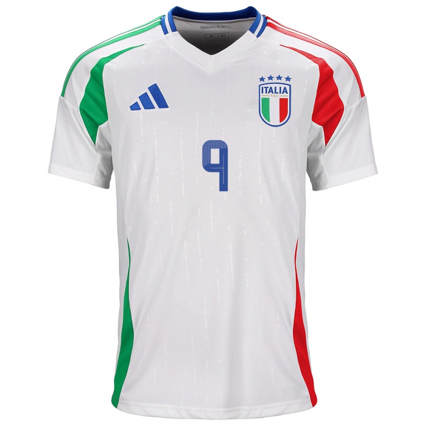 Kinderen Italië Francesco Camarda #9 Wit Uitshirt Uittenue 24-26 T-Shirt