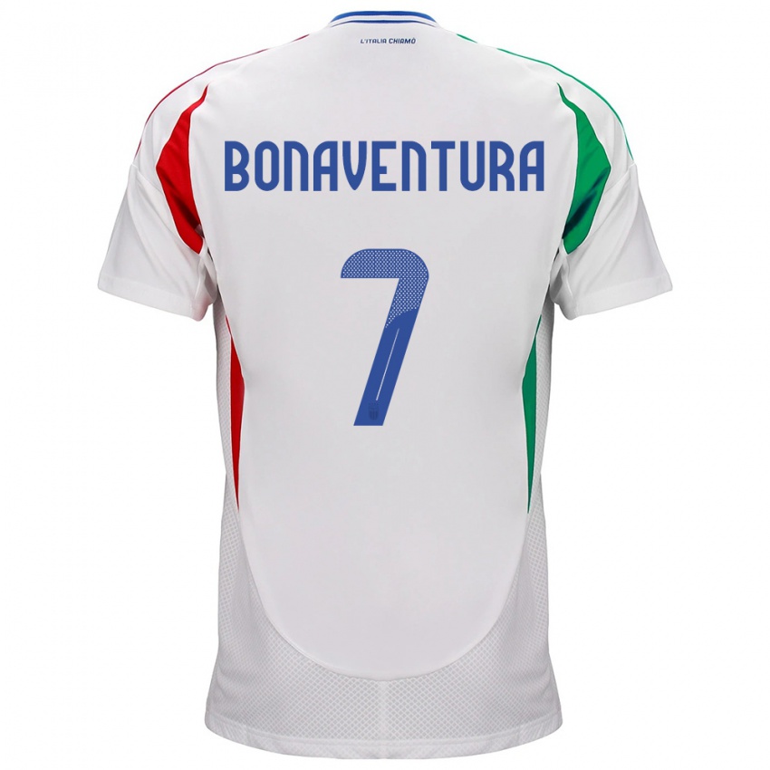 Kinderen Italië Giacomo Bonaventura #7 Wit Uitshirt Uittenue 24-26 T-Shirt