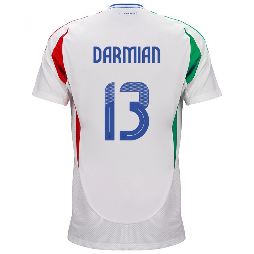 Kinderen Italië Matteo Darmian #13 Wit Uitshirt Uittenue 24-26 T-Shirt