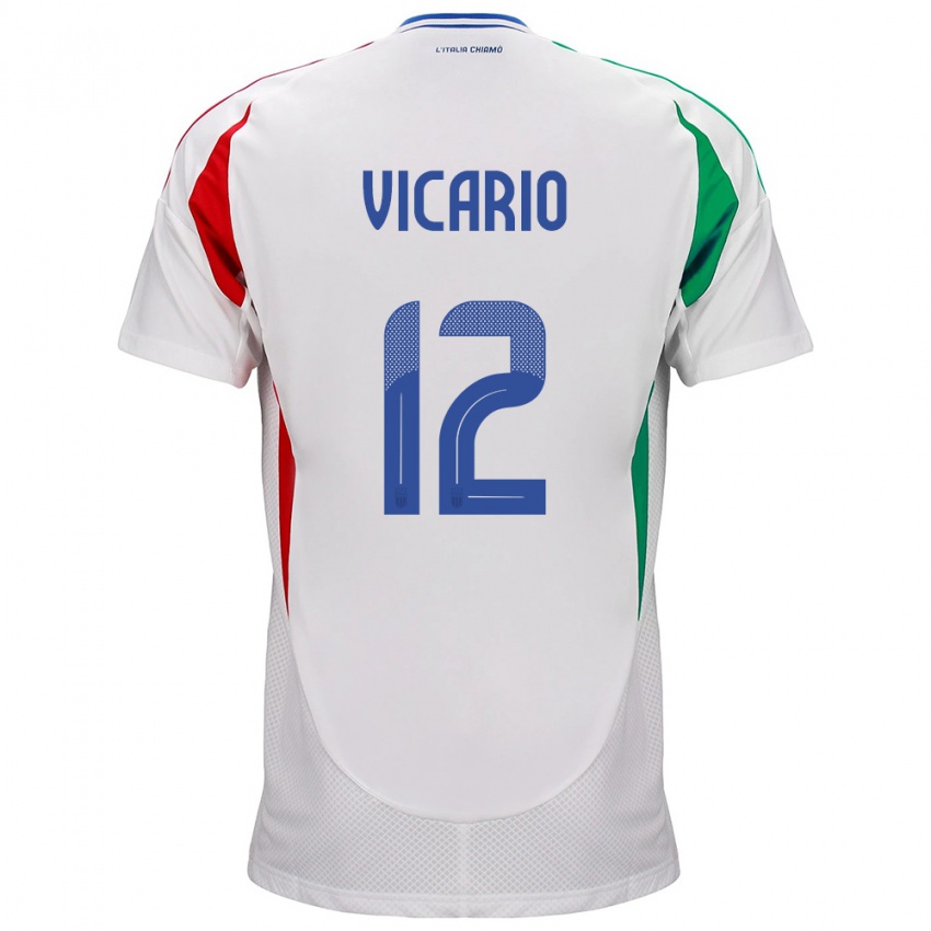 Kinderen Italië Guglielmo Vicario #12 Wit Uitshirt Uittenue 24-26 T-Shirt