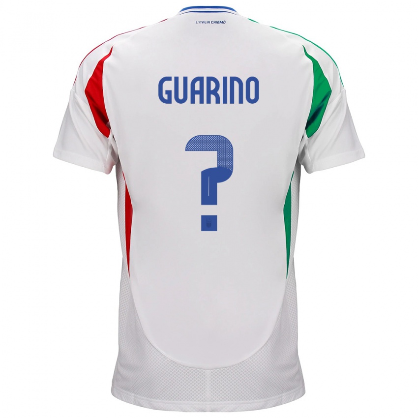 Kinderen Italië Gabriele Guarino #0 Wit Uitshirt Uittenue 24-26 T-Shirt