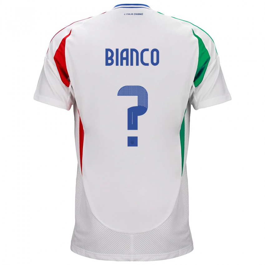 Kinderen Italië Alessandro Bianco #0 Wit Uitshirt Uittenue 24-26 T-Shirt