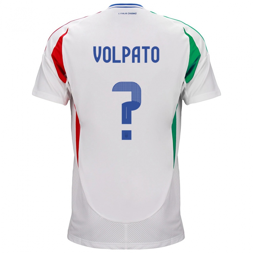 Kinderen Italië Cristian Volpato #0 Wit Uitshirt Uittenue 24-26 T-Shirt