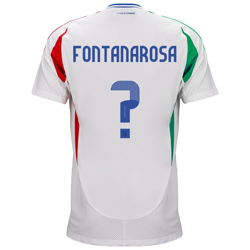 Kinderen Italië Alessandro Fontanarosa #0 Wit Uitshirt Uittenue 24-26 T-Shirt