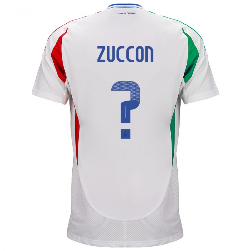 Kinderen Italië Federico Zuccon #0 Wit Uitshirt Uittenue 24-26 T-Shirt