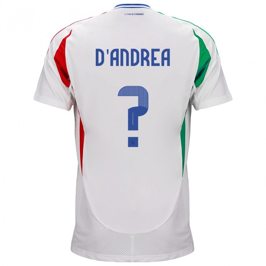 Kinderen Italië Luca D'andrea #0 Wit Uitshirt Uittenue 24-26 T-Shirt