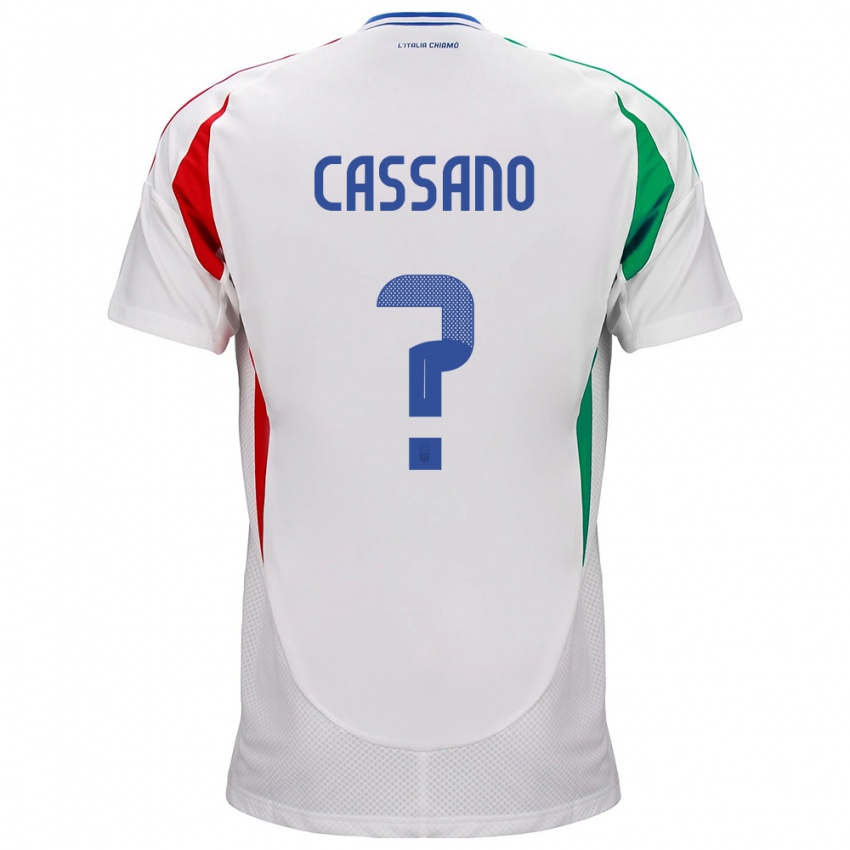 Kinderen Italië Claudio Cassano #0 Wit Uitshirt Uittenue 24-26 T-Shirt