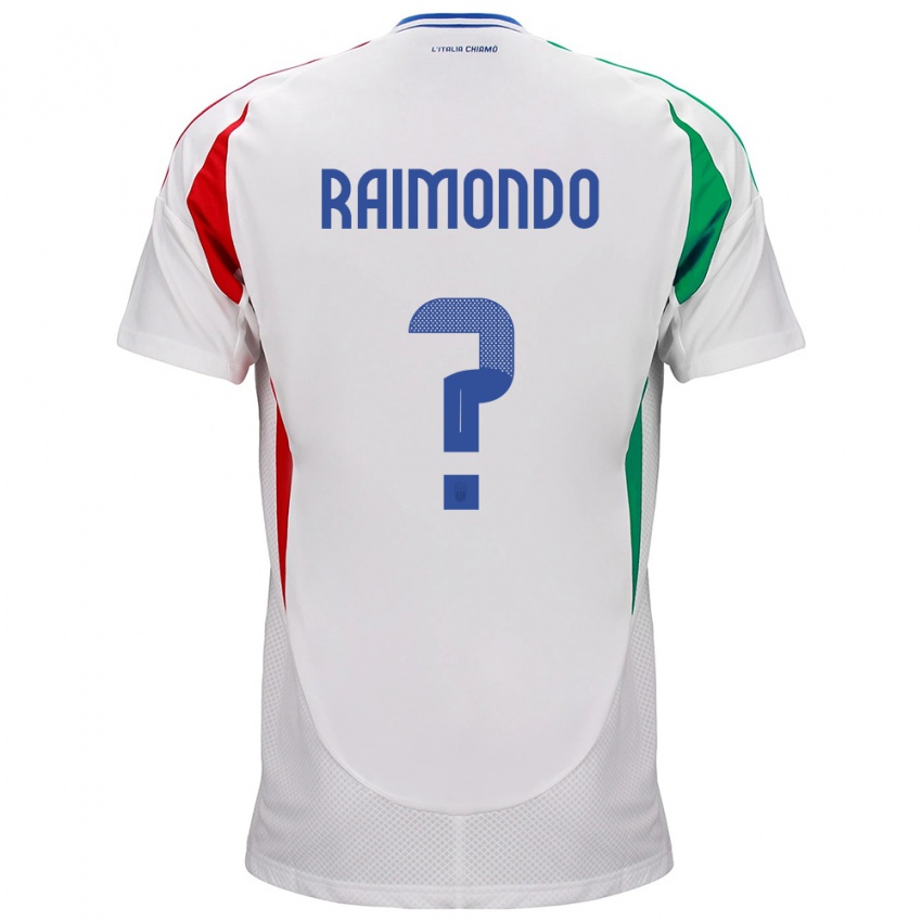 Kinderen Italië Antonio Raimondo #0 Wit Uitshirt Uittenue 24-26 T-Shirt