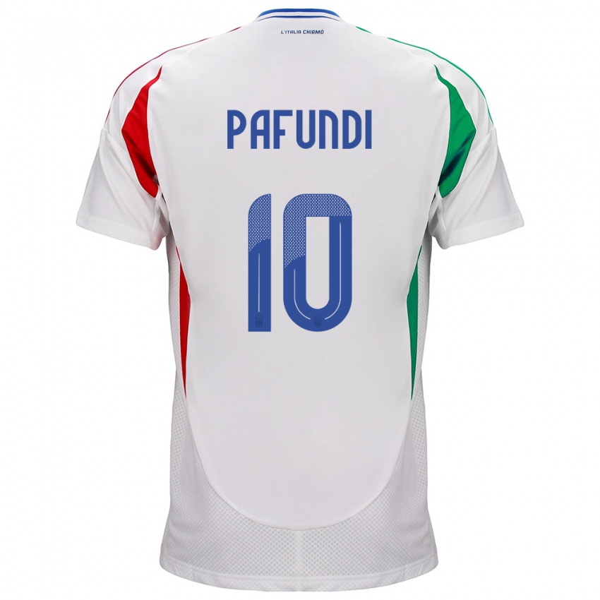 Kinderen Italië Simone Pafundi #10 Wit Uitshirt Uittenue 24-26 T-Shirt