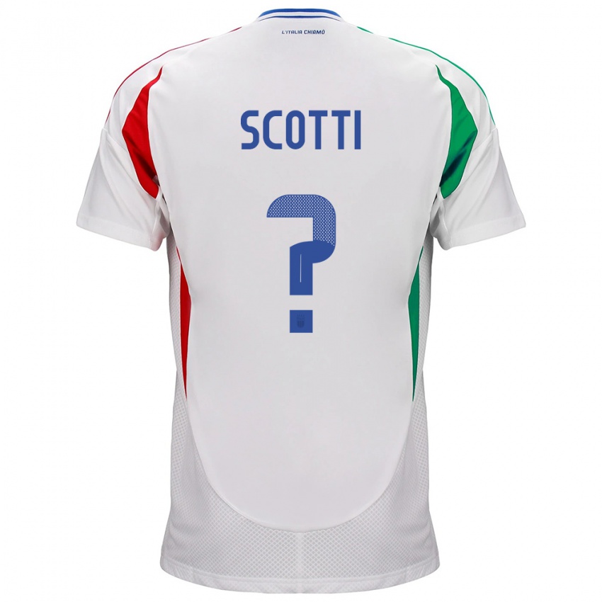 Kinderen Italië Filippo Scotti #0 Wit Uitshirt Uittenue 24-26 T-Shirt