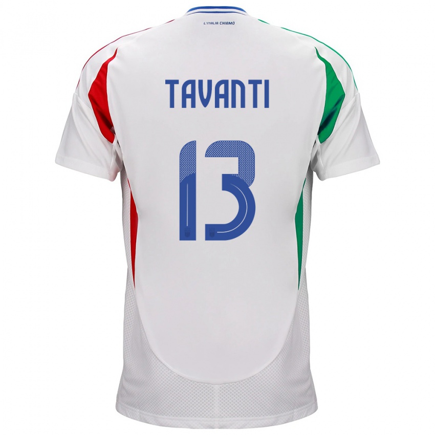 Kinderen Italië Samuele Tavanti #13 Wit Uitshirt Uittenue 24-26 T-Shirt