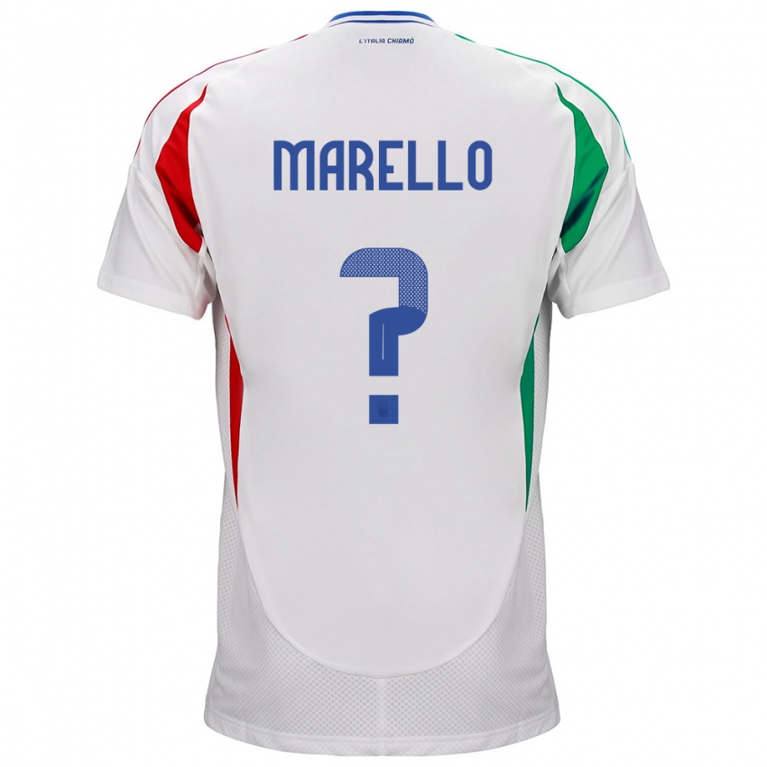 Kinderen Italië Mattia Marello #0 Wit Uitshirt Uittenue 24-26 T-Shirt