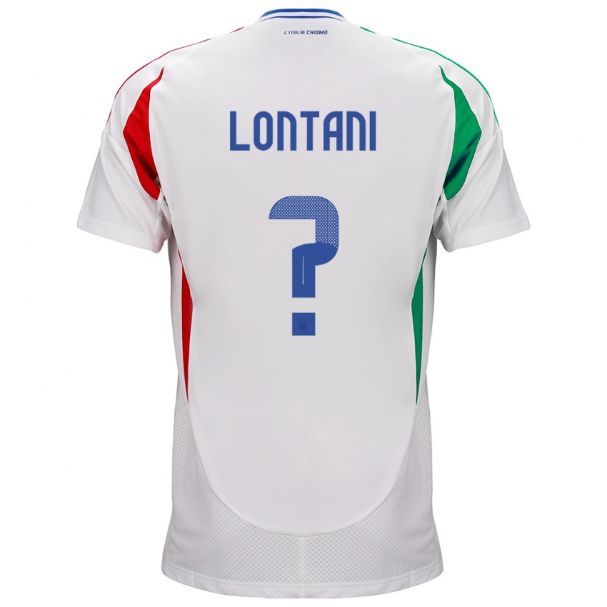 Kinderen Italië Simone Lontani #0 Wit Uitshirt Uittenue 24-26 T-Shirt