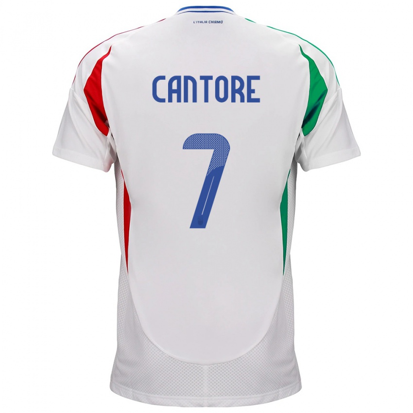 Kinderen Italië Sofia Cantore #7 Wit Uitshirt Uittenue 24-26 T-Shirt