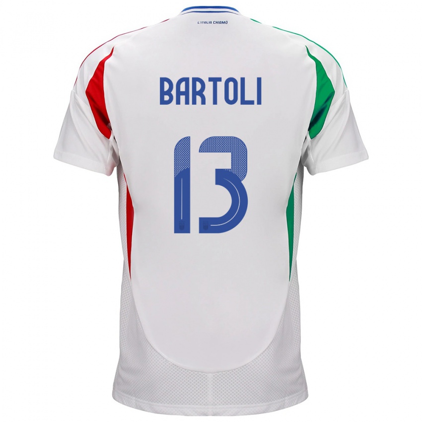 Kinderen Italië Elisa Bartoli #13 Wit Uitshirt Uittenue 24-26 T-Shirt