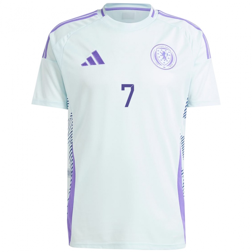 Kinderen Schotland John Mcginn #7 Licht Mintblauw Uitshirt Uittenue 24-26 T-Shirt