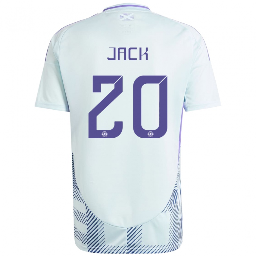 Kinderen Schotland Ryan Jack #20 Licht Mintblauw Uitshirt Uittenue 24-26 T-Shirt