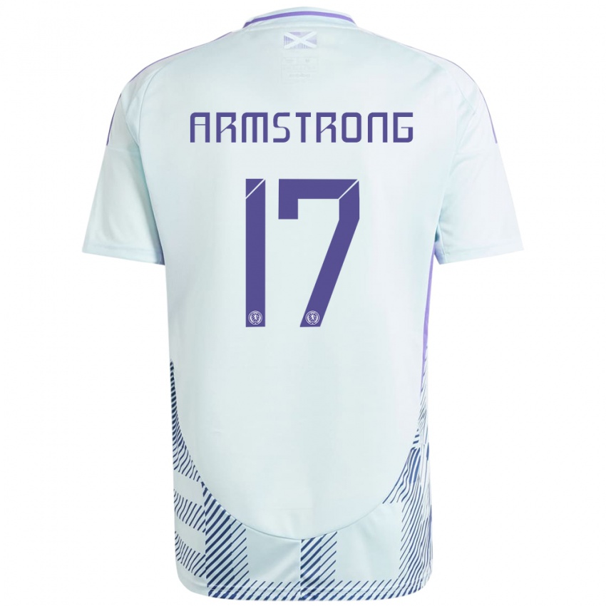 Kinderen Schotland Stuart Armstrong #17 Licht Mintblauw Uitshirt Uittenue 24-26 T-Shirt