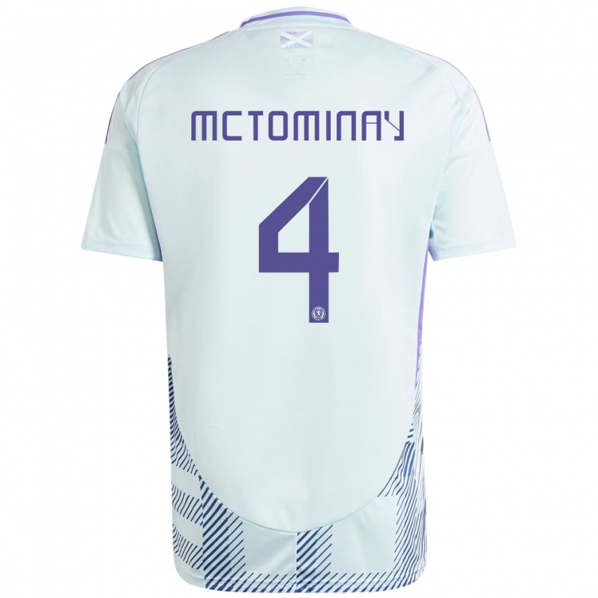 Kinderen Schotland Scott Mctominay #4 Licht Mintblauw Uitshirt Uittenue 24-26 T-Shirt