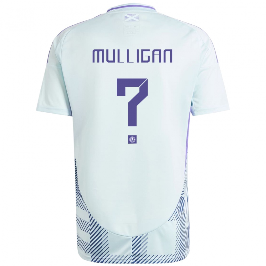 Kinderen Schotland Josh Mulligan #0 Licht Mintblauw Uitshirt Uittenue 24-26 T-Shirt