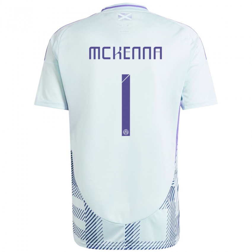 Kinderen Schotland Callan Mckenna #1 Licht Mintblauw Uitshirt Uittenue 24-26 T-Shirt