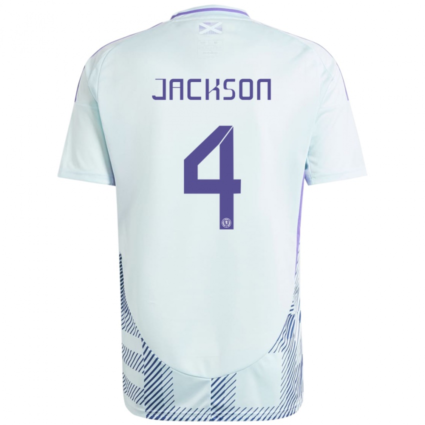 Kinderen Schotland Louis Jackson #4 Licht Mintblauw Uitshirt Uittenue 24-26 T-Shirt