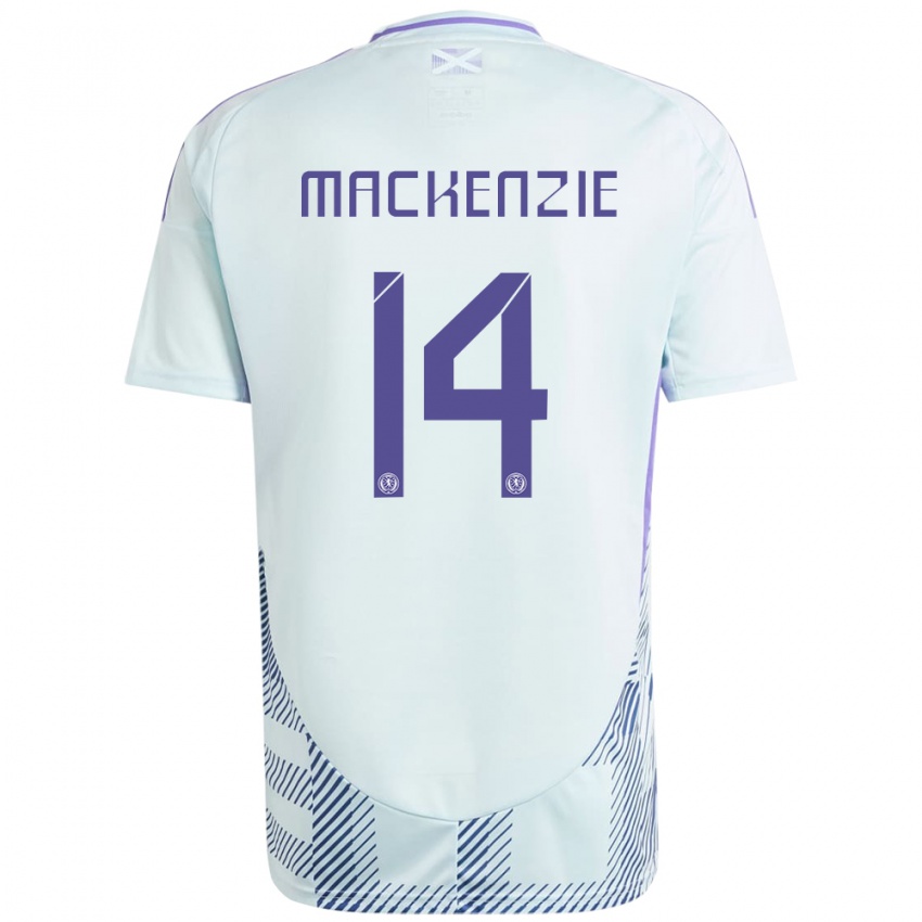 Kinderen Schotland Magnus Mackenzie #14 Licht Mintblauw Uitshirt Uittenue 24-26 T-Shirt