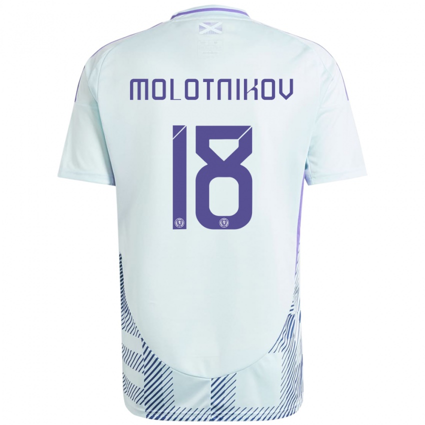 Kinderen Schotland Rudi Molotnikov #18 Licht Mintblauw Uitshirt Uittenue 24-26 T-Shirt