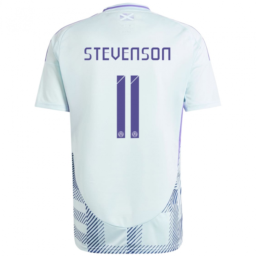 Kinderen Schotland Gus Stevenson #11 Licht Mintblauw Uitshirt Uittenue 24-26 T-Shirt