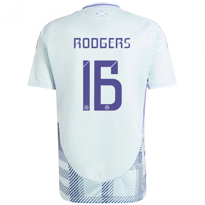 Kinderen Schotland Amy Rodgers #16 Licht Mintblauw Uitshirt Uittenue 24-26 T-Shirt