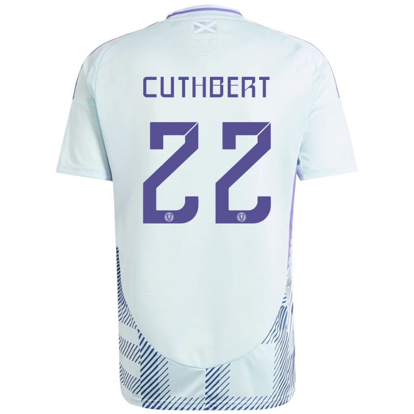 Kinderen Schotland Erin Cuthbert #22 Licht Mintblauw Uitshirt Uittenue 24-26 T-Shirt