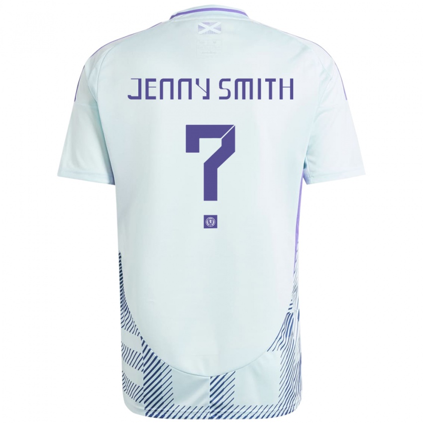 Kinderen Schotland Jenny Smith #0 Licht Mintblauw Uitshirt Uittenue 24-26 T-Shirt