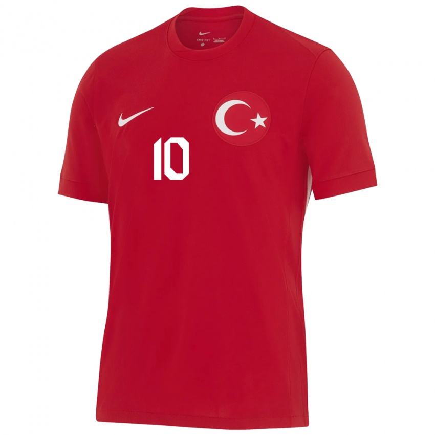 Kinderen Turkije Emre Uzun #10 Rood Uitshirt Uittenue 24-26 T-Shirt