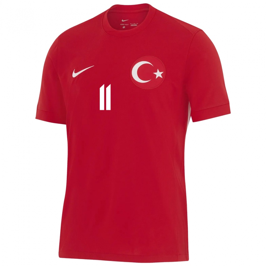 Kinderen Turkije Yağmur Uraz #11 Rood Uitshirt Uittenue 24-26 T-Shirt