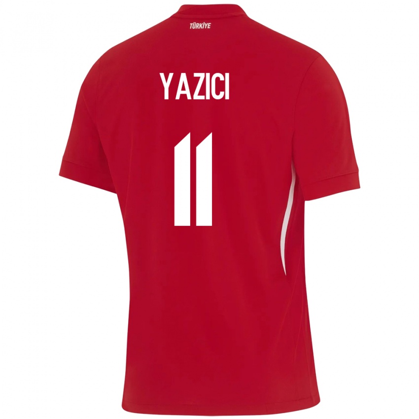 Kinderen Turkije Yusuf Yazıcı #11 Rood Uitshirt Uittenue 24-26 T-Shirt