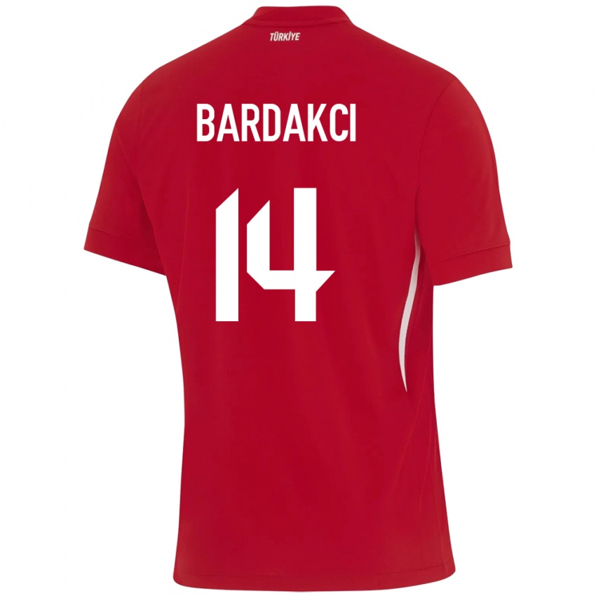 Kinderen Turkije Abdülkerim Bardakcı #14 Rood Uitshirt Uittenue 24-26 T-Shirt