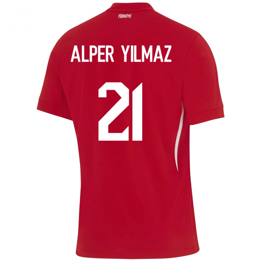 Kinderen Turkije Barış Alper Yılmaz #21 Rood Uitshirt Uittenue 24-26 T-Shirt