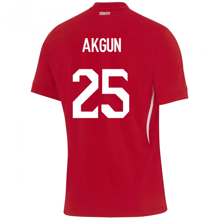 Kinderen Turkije Yunus Akgün #25 Rood Uitshirt Uittenue 24-26 T-Shirt